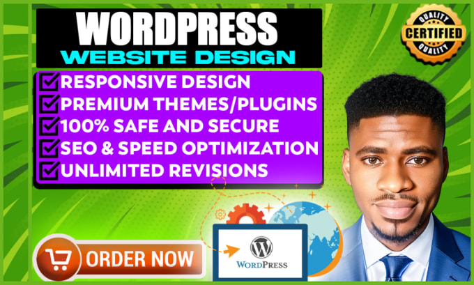 Gig Preview - Design, redesign, fix, or revamp wordpress website