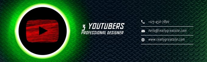 Gig Preview - Design a custom youtube banner and twitter header