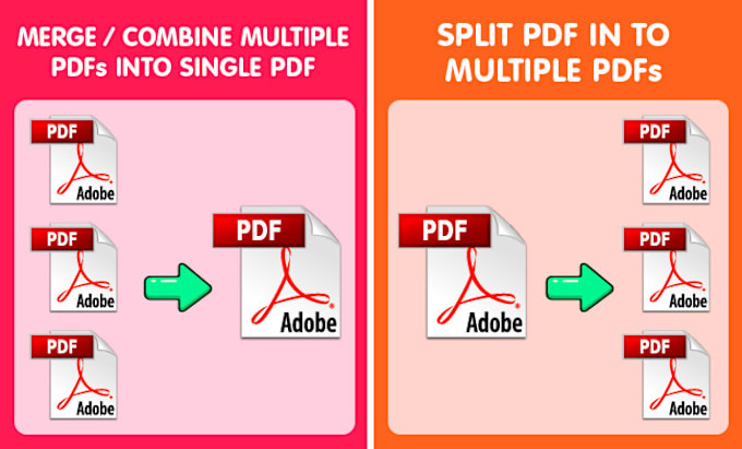 Gig Preview - Combine merge convert PDF files into single file or split extract pages to pdfs