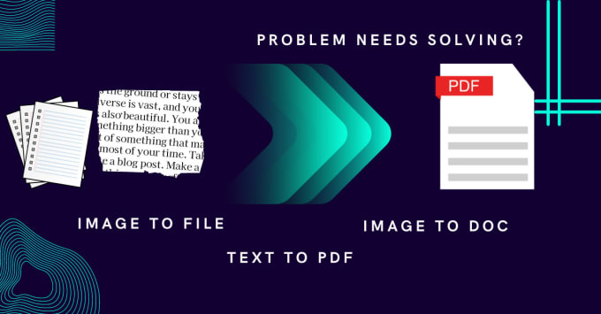 Gig Preview - Convert image to pdf file, hand written text to documents