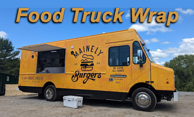 Gig Preview - Do food truck wrap, street truck wrap, food truck, design, food cart wrap