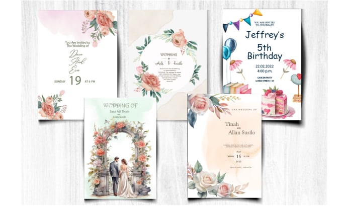 Gig Preview - Design customized wedding invitation, birthday card, greeting card