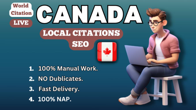 Gig Preview - Do best canada local citations and directory submissions