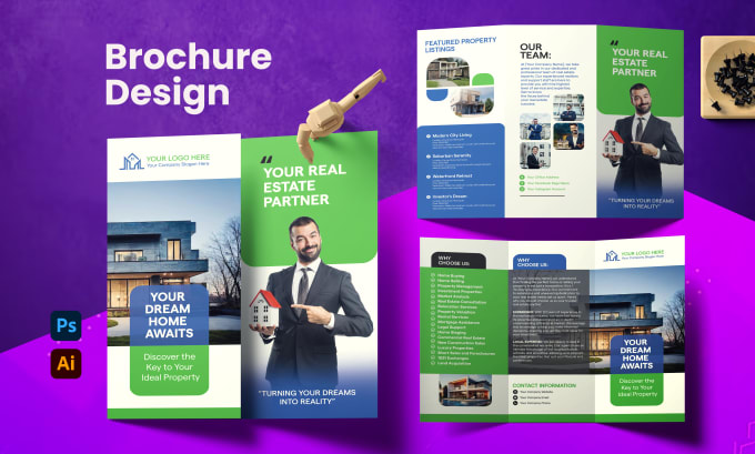 Gig Preview - Do business brochure design bifold, trifold, catalog for any business