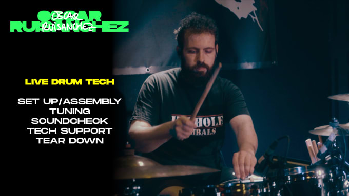 Gig Preview - Be your drum tech at your next gig