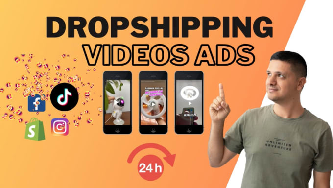 Gig Preview - Create dropshipping video ads and tiktok ads