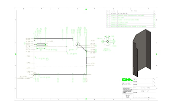 Gig Preview - Design and provide drawings and solidworks files dwgs dxfs and more upon request