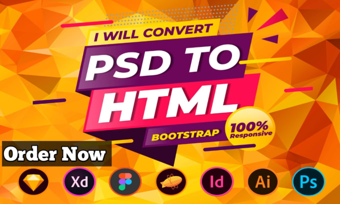 Gig Preview - Convert psd to html figma to html CSS bootstrap responsive design