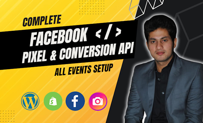 Gig Preview - Setup facebook pixel meta pixel conversion API ga4