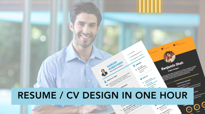 Gig Preview - Design a modern resume, CV, and cover letter in one hour