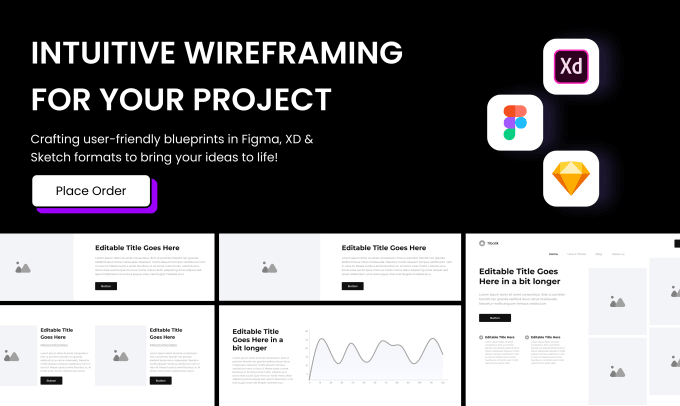 Gig Preview - Design uiux, prototype wireframe for mobile and website