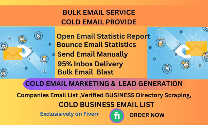 Gig Preview - Do cold email bulk email collection send bulk emails  email marketing