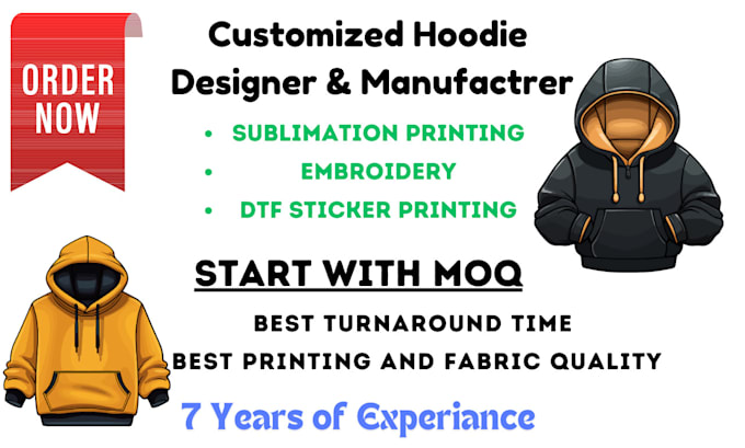 Gig Preview - Be your customized hoodie manufacturer