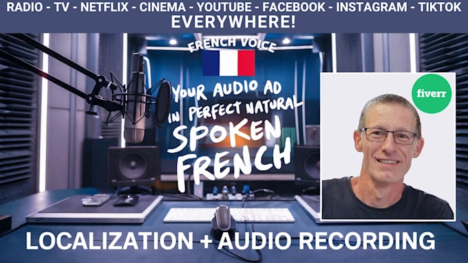 Gig Preview - Record engaging audio ads in authentic french for your brand