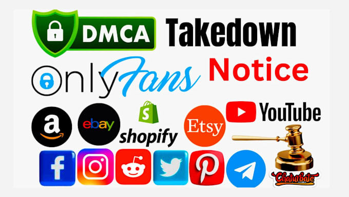 Gig Preview - Send dmca takedown notice to remove,leaked,tiktok,onlyfans,fb,ig,yt,reddit,dmca