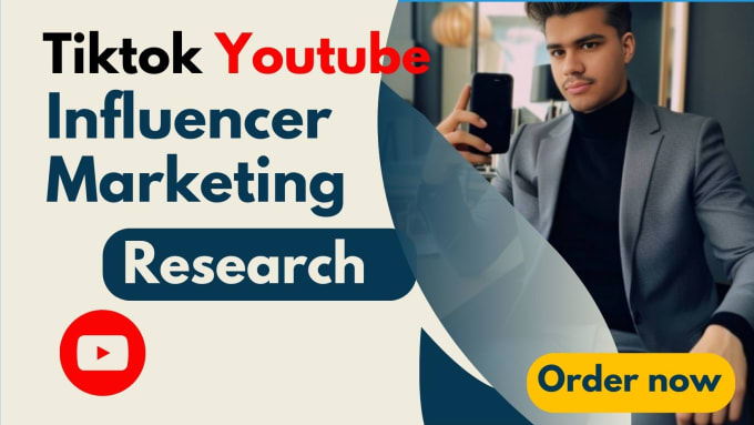 Gig Preview - Find best tiktok and youtube influencer for influencer marketing and outreach