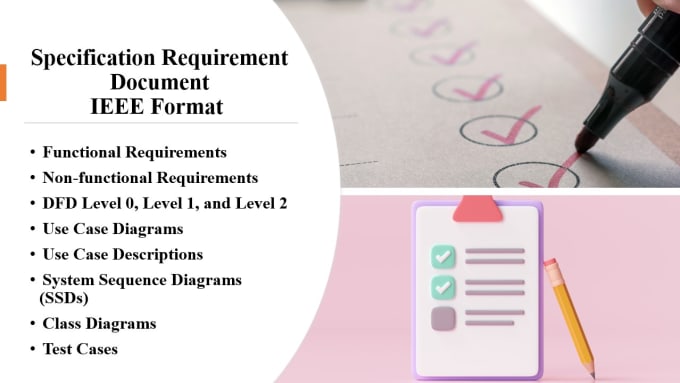 Gig Preview - Functional requirement frd, specification document srs, dfd, ssd, use case