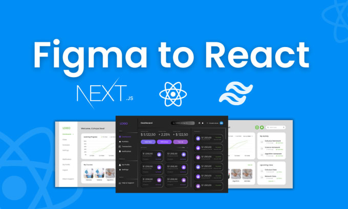 Gig Preview - Convert figma to react website or figma to next js, tailwind , material ui