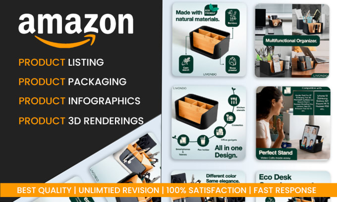 Gig Preview - Design professional  amazon product listing images