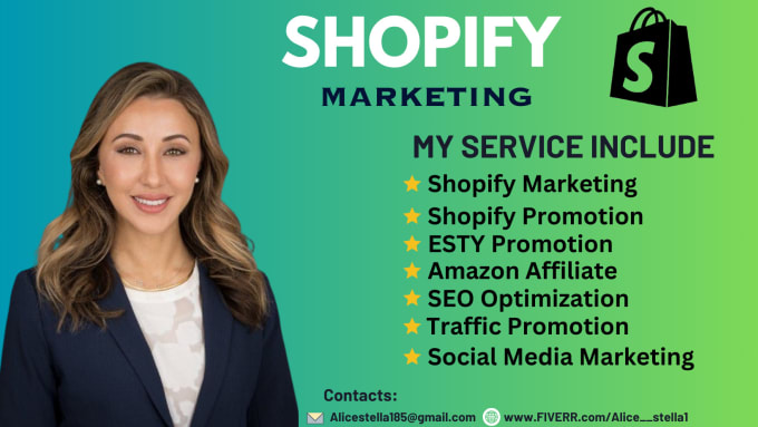 Gig Preview - Boost shopify store sales with complete shopify marketing, or website promotion