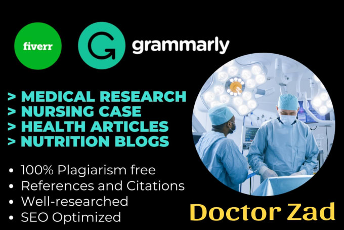 Gig Preview - Do medical case report and research article as a doctor