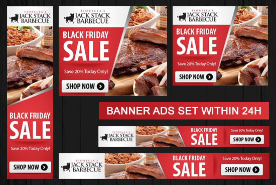 Bestseller - design affiliate, adwords web banner ads set within 24h