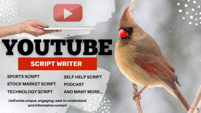 Gig Preview - Be your  professional youtube script or article ghostwriter