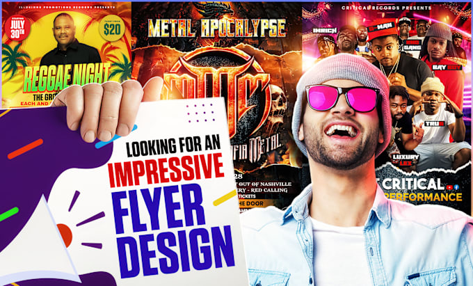 Gig Preview - Design custom flyers, social media posts, banners and ads