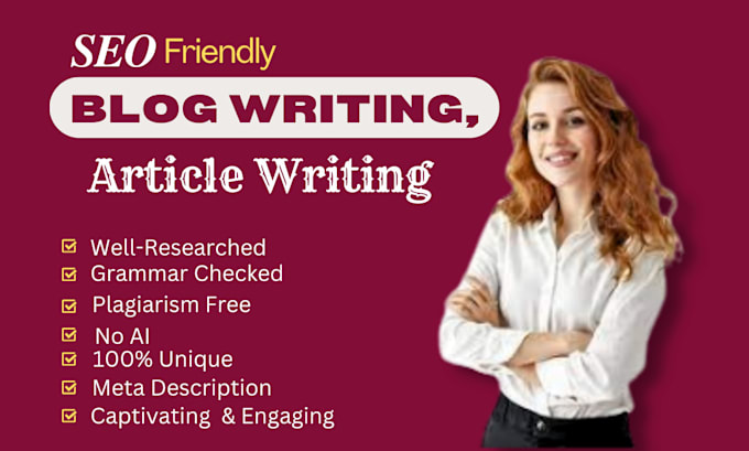 Gig Preview - Write strategical and SEO optimized articles for you