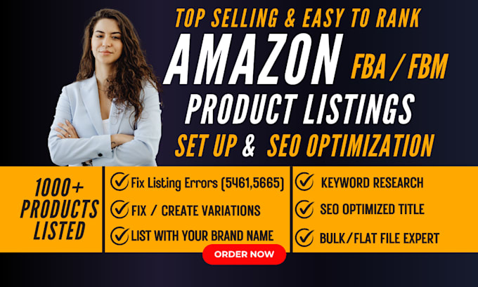 Bestseller - set up amazon seller account, setup amazon SEO fba fbm product listings for pl