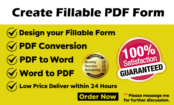 Gig Preview - Create a fillable PDF form within 24 hours