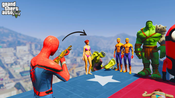 Gig Preview - Do gta 5 superheros ragdolls shorts for your youtube