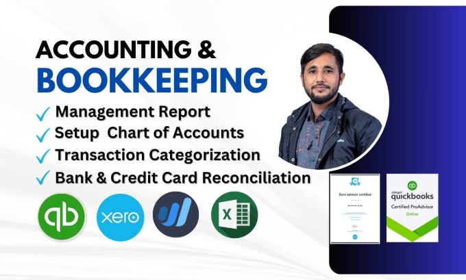 Gig Preview - Do bookkeeping and accounting in quickbooks online and xero