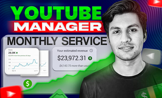 Gig Preview - Be your youtube manager for channel SEO and channel growth