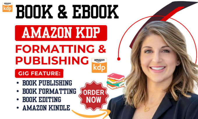 Gig Preview - Do amazon KDP book publishing, kindle book formatting, and kdp book publishing