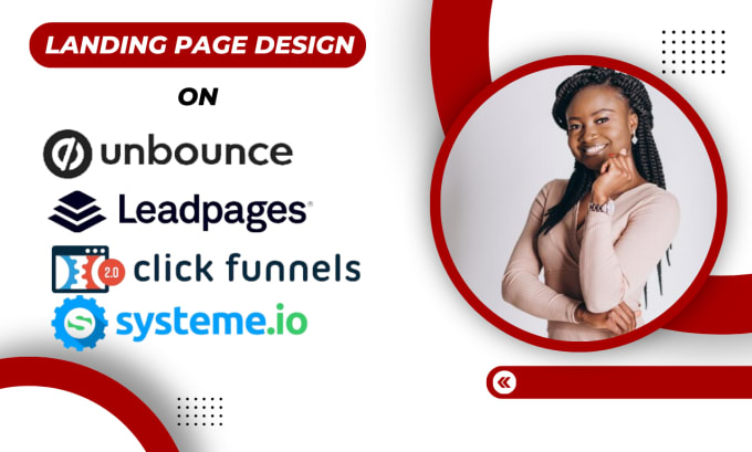 Gig Preview - Design landing page on unbounce, systeme io, clickfunnels, leadpages