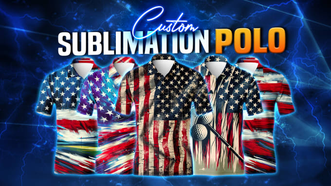 Gig Preview - Custom sublimation golf polo shirt design for subliminator, yoycol, pod teamwear