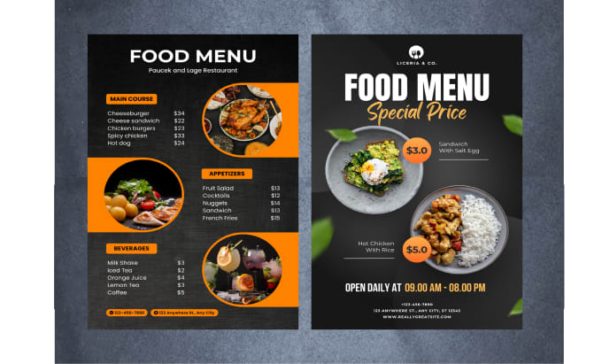 Bestseller - creative digital menu design for cafes and poster design