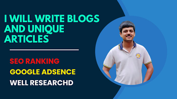 Gig Preview - Write blog and unique SEO articles on any subject