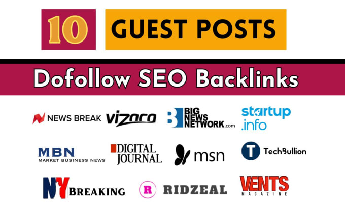 Gig Preview - Do 10 high da premium guest posting on dofollow sites with authority backlinks