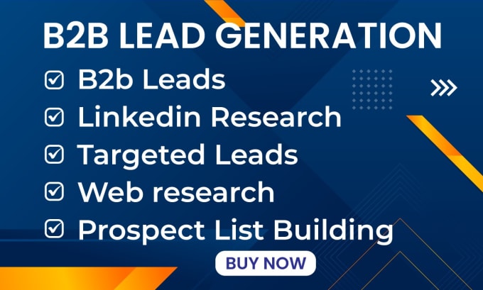 Gig Preview - Do targeted b2b lead generation and email lists