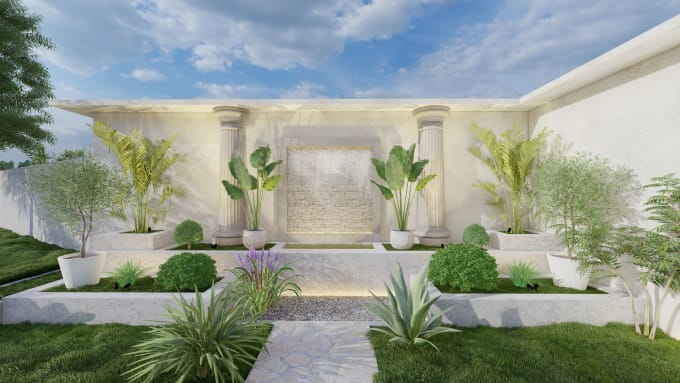 Gig Preview - Create your front yard backyard patio landscape design