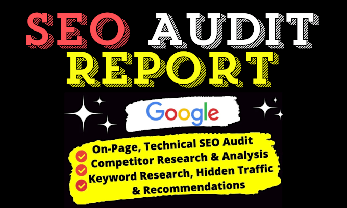 Gig Preview - Do website SEO audit report, keyword research, and competitor analysis