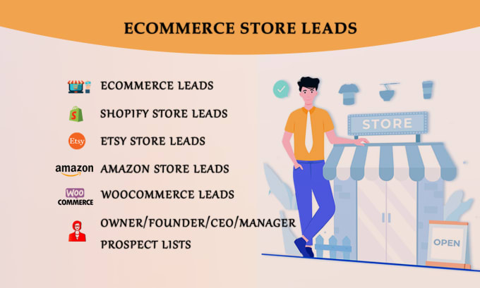 Gig Preview - Provide amazon, ebay, shopify, woocommerce, bigcommerce ecommerce leads