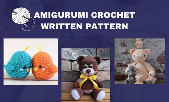 Bestseller - write a easy crochet pattern step by step pictures amigurumi, halloween amigurum