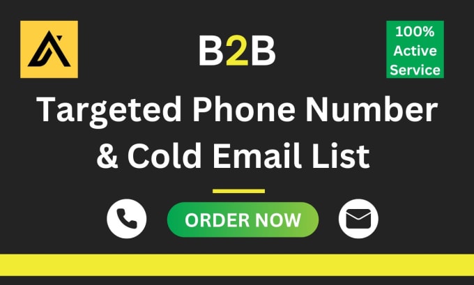 Gig Preview - Find targetd person phone number and b2b cold email list