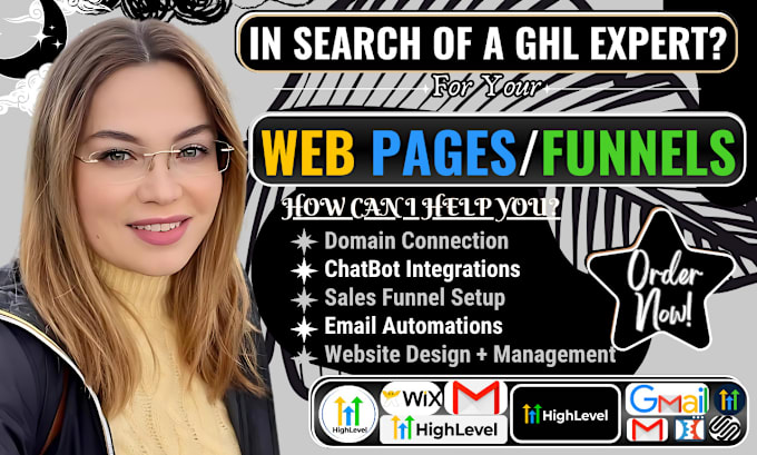 Gig Preview - Design gohighlevel website, ghl landing page, go high level funnel migration exp