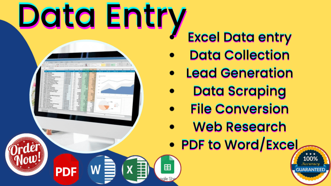 Gig Preview - Do data entry email collection web scraping data collection