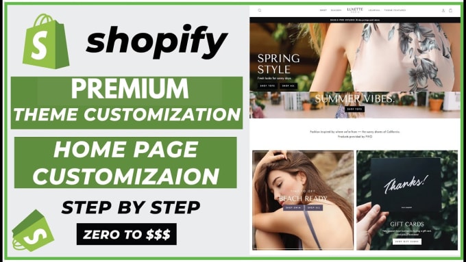 Gig Preview - Customize store, shopify develop, as your shopify expert, free logo