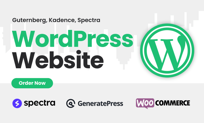 Gig Preview - Design wordpress website using gutenberg blocks, kadence, generatepress, spectra